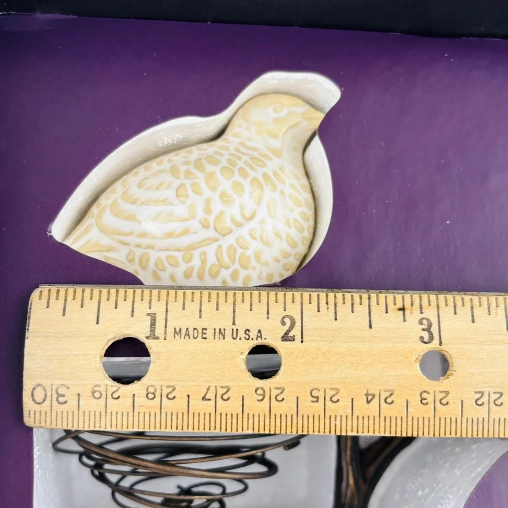 Pottery Barn Partridge In A Pear Tree Stoneware Salt & Pepper Shaker 3 Piece Set